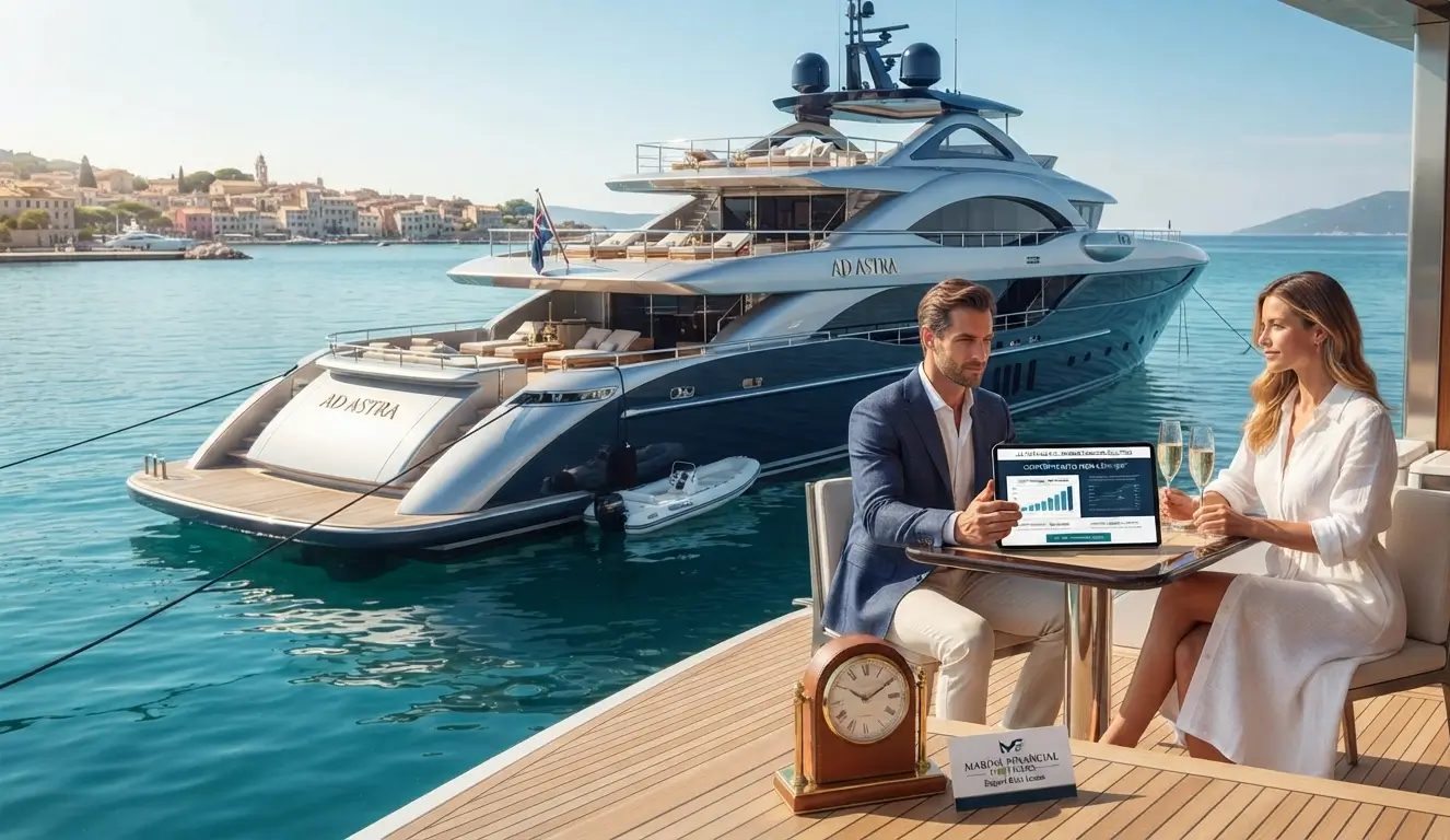 Luxury yacht representing competitive financing rates